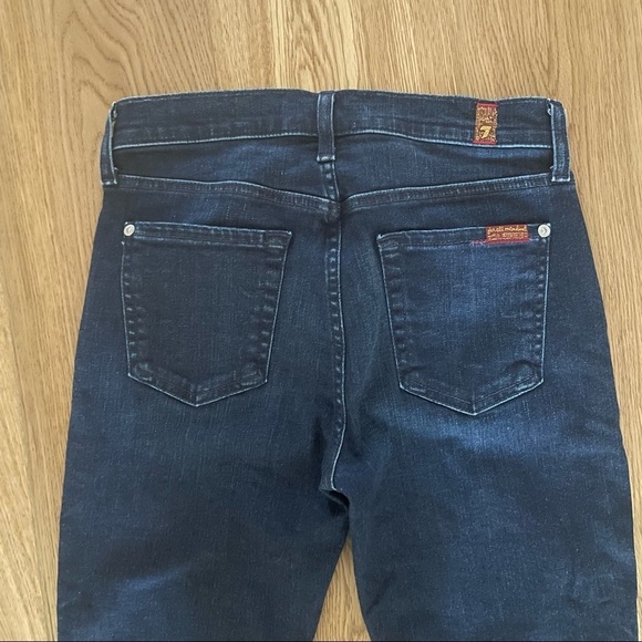 NWOT 7 for all mankind the ankle skinny Dark Brisbane - 26 - Picture 4 of 10